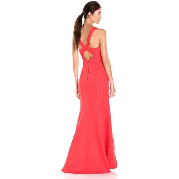 BCBGMAXAZRIA Riva Deep V Evening Dress - Picture 2 of 8